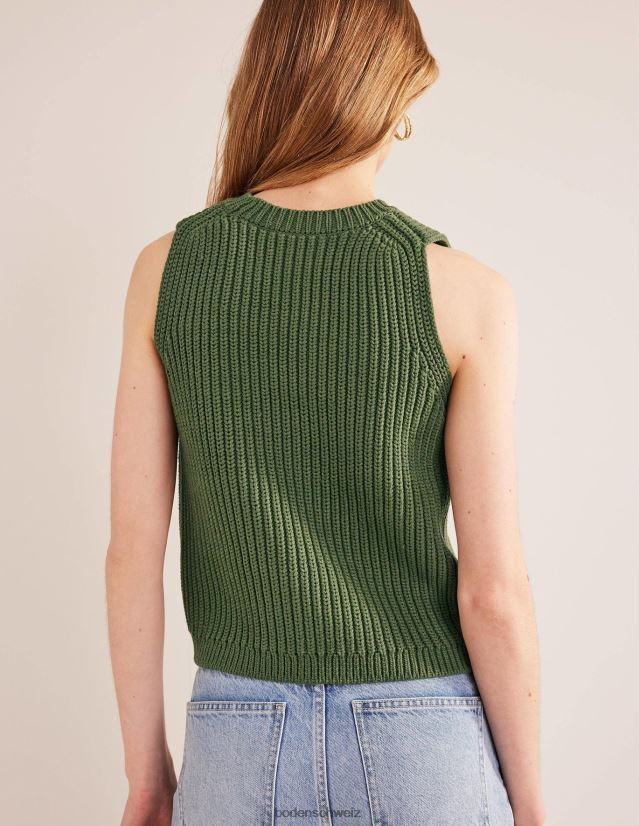 Boden Frauen Grob geripptes Tanktop VH86PT2233 Kleidung Fichte
