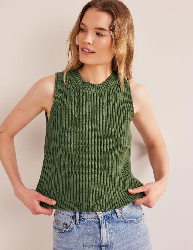 Boden Frauen Grob geripptes Tanktop VH86PT2233 Kleidung Fichte