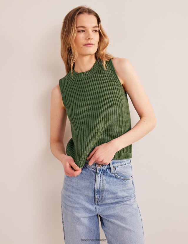 Boden Frauen Grob geripptes Tanktop VH86PT2233 Kleidung Fichte