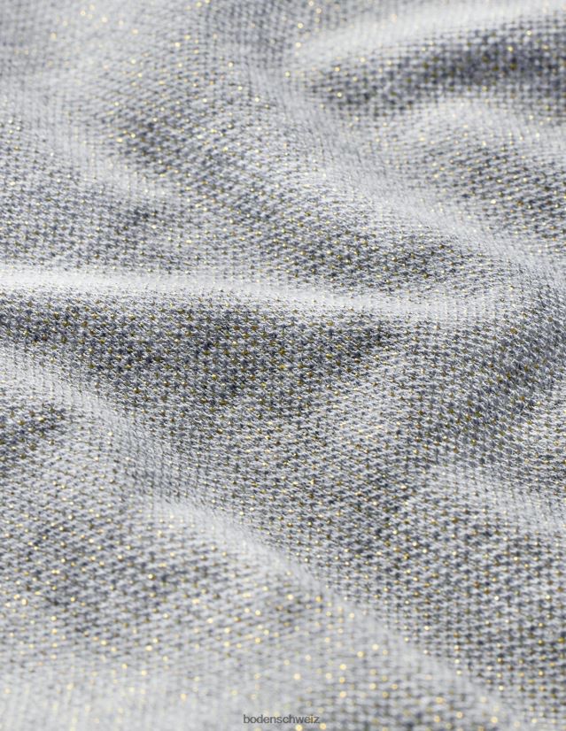 Boden Frauen Kastenförmiges, glitzerndes Oberteil VH86PT1495 Kleidung grau meliert/gold