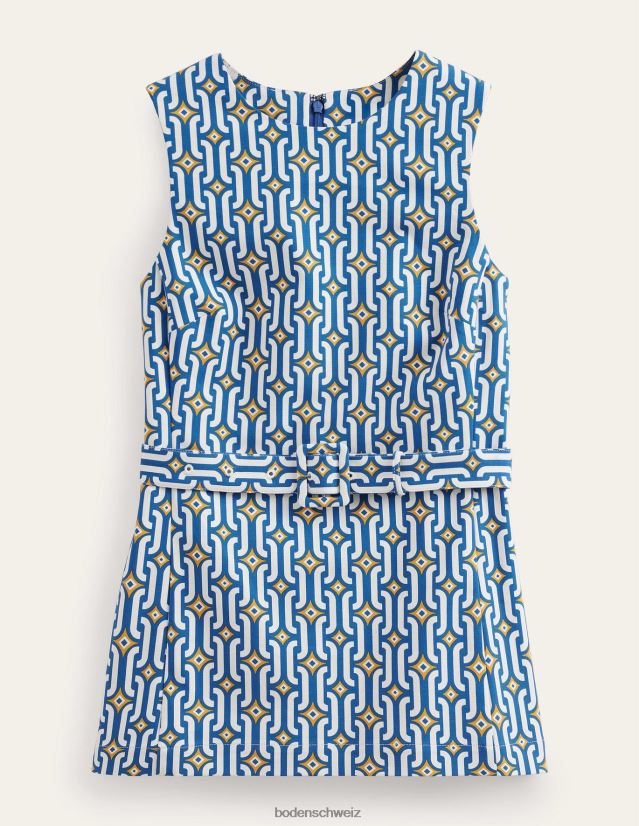 Boden Frauen Kombi-Oberteil mit Gürtel VH86PT1422 Kleidung Saphir- und Azurblau-Geo