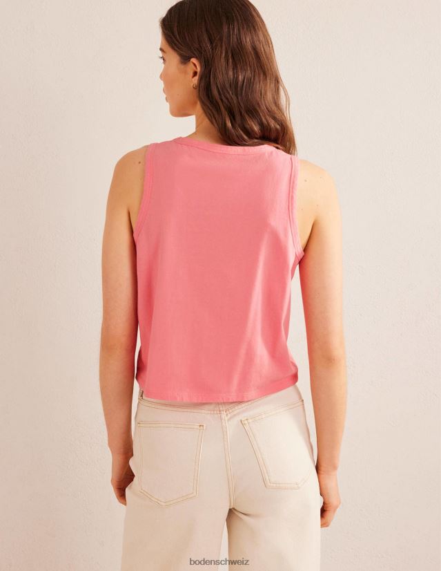 Boden Frauen Kurze Weste aus reiner Baumwolle VH86PT2169 Kleidung Pfirsichsorbet