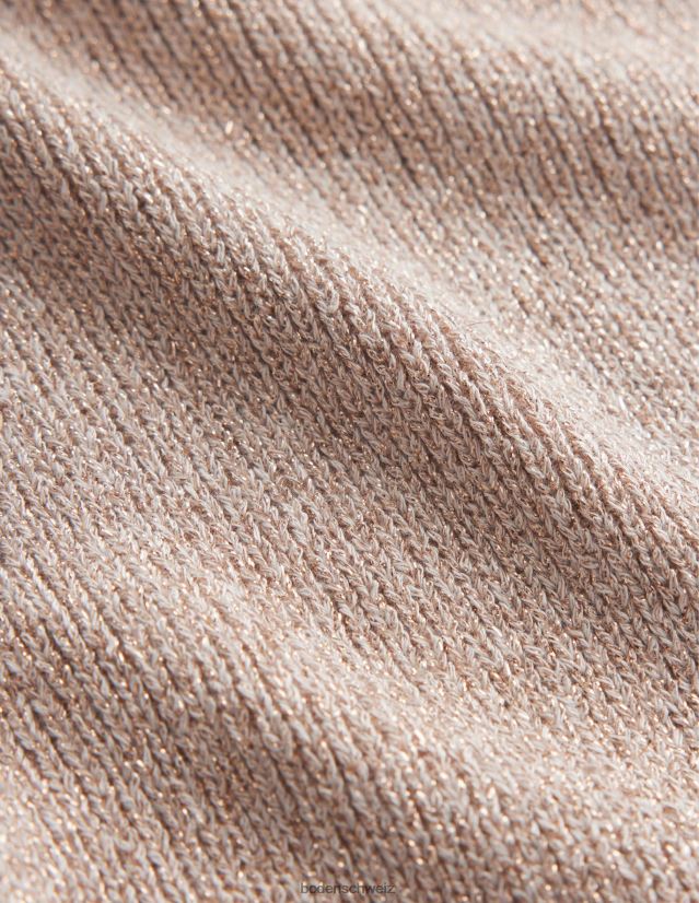 Boden Frauen Kurzes T-Shirt aus Glitzerstrick VH86PT1952 Kleidung Seil funkeln