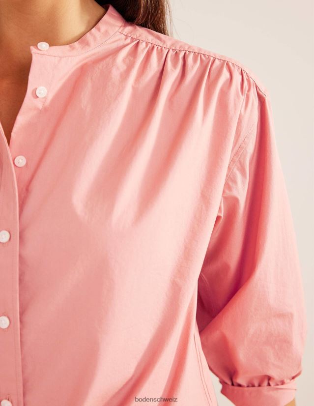 Boden Frauen Lässiges Popeline-Hemd VH86PT592 Kleidung Rosa