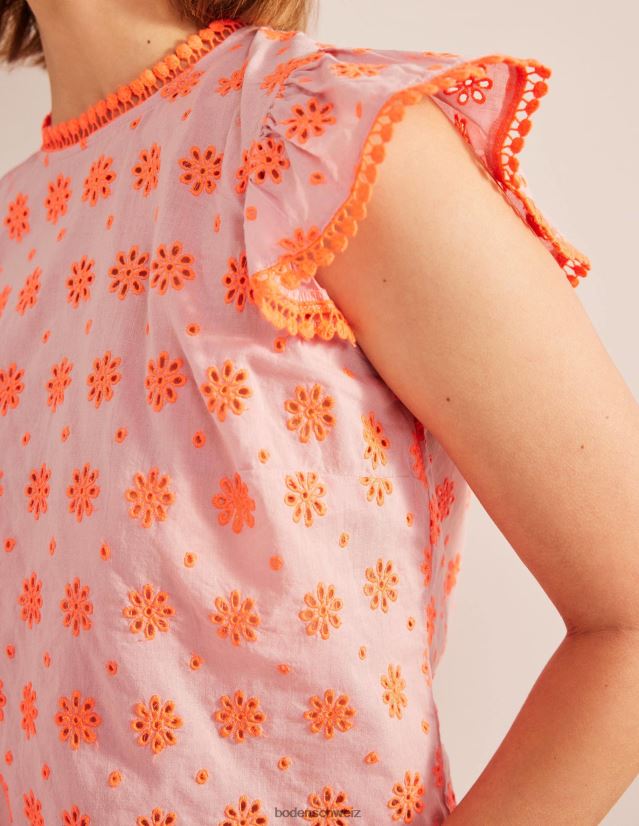 Boden Frauen Oberteil mit besticktem Bommelbesatz VH86PT1800 Kleidung Wassermelonenpunsch