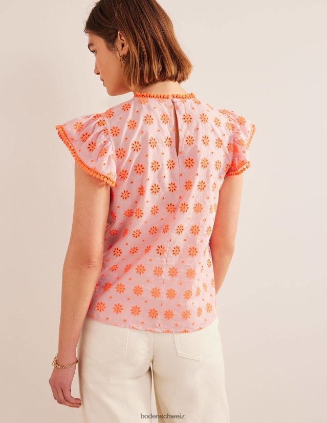 Boden Frauen Oberteil mit besticktem Bommelbesatz VH86PT1800 Kleidung Wassermelonenpunsch