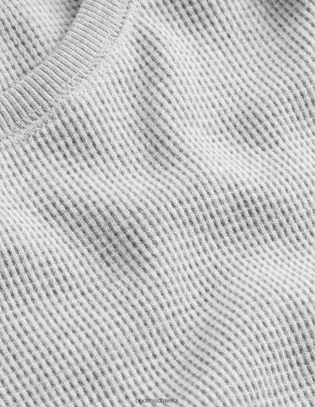 Boden Frauen Oberteil mit strukturiertem Waffeldetail VH86PT1942 Kleidung grauer Mergel
