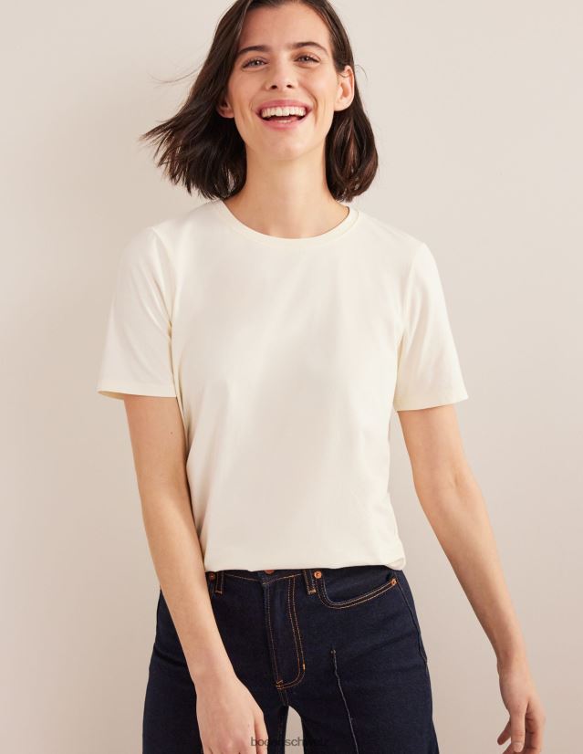 Boden Frauen Pflanzlich gefärbtes Crew-T-Shirt VH86PT1484 Kleidung hellgelb