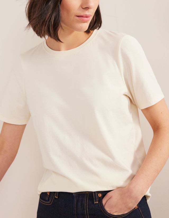 Boden Frauen Pflanzlich gefärbtes Crew-T-Shirt VH86PT1484 Kleidung hellgelb