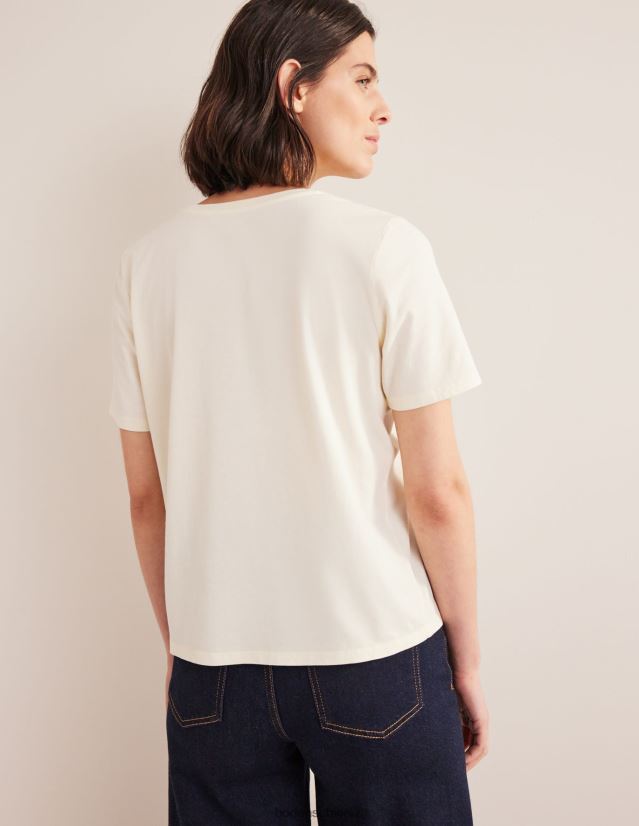 Boden Frauen Pflanzlich gefärbtes Crew-T-Shirt VH86PT1484 Kleidung hellgelb