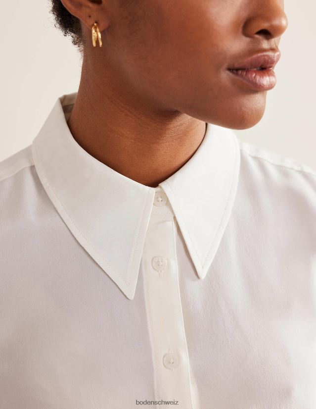 Boden Frauen Seidenhemd VH86PT154 Kleidung Elfenbein