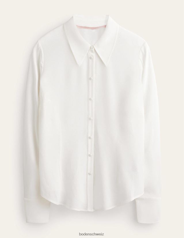 Boden Frauen Seidenhemd VH86PT154 Kleidung Elfenbein