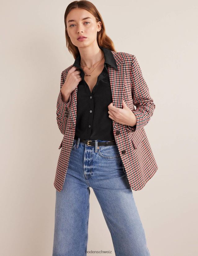 Boden Frauen Seidenhemd VH86PT159 Kleidung Schwarz