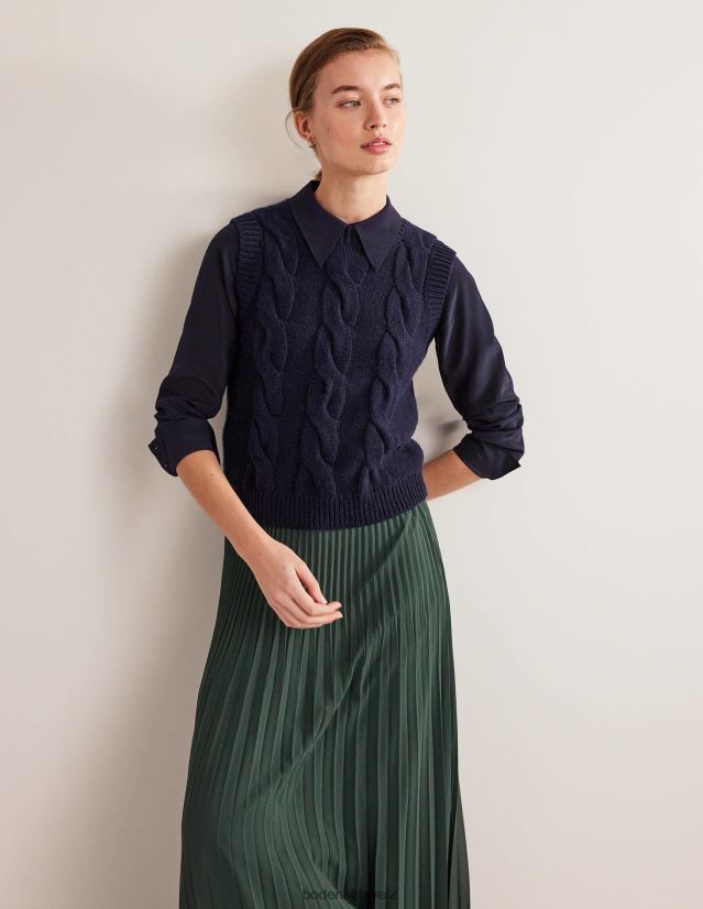 Boden Frauen Seidenhemd VH86PT161 Kleidung Marine