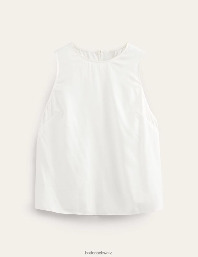 Boden Frauen Shell-Oberteil aus Seidenmischung VH86PT1430 Kleidung Elfenbein