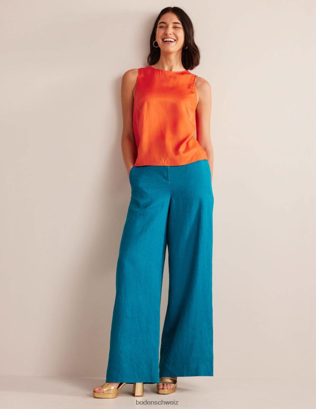 Boden Frauen Shell-Oberteil aus Seidenmischung VH86PT1715 Kleidung Zinnoberrot