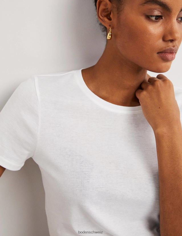 Boden Frauen Soft-Touch-T-Shirt VH86PT170 Kleidung Weiß