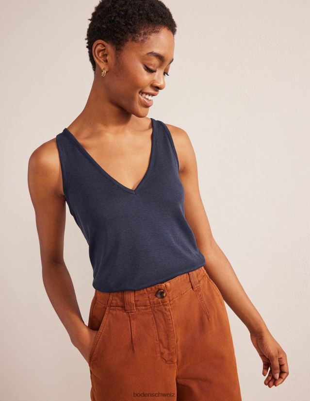 Boden Frauen Soft-Touch-Weste VH86PT2188 Kleidung Marine