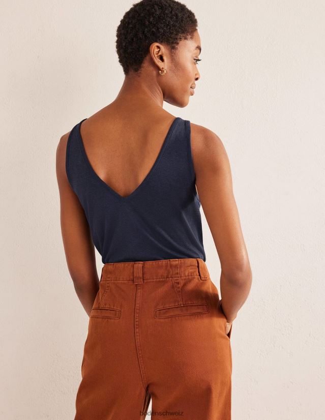 Boden Frauen Soft-Touch-Weste VH86PT2188 Kleidung Marine
