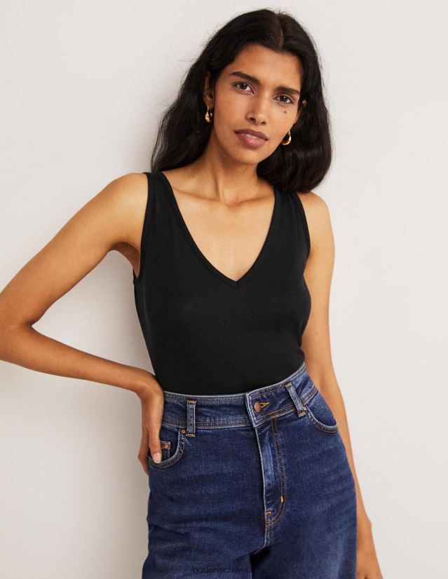 Boden Frauen Soft-Touch-Weste VH86PT2245 Kleidung Schwarz