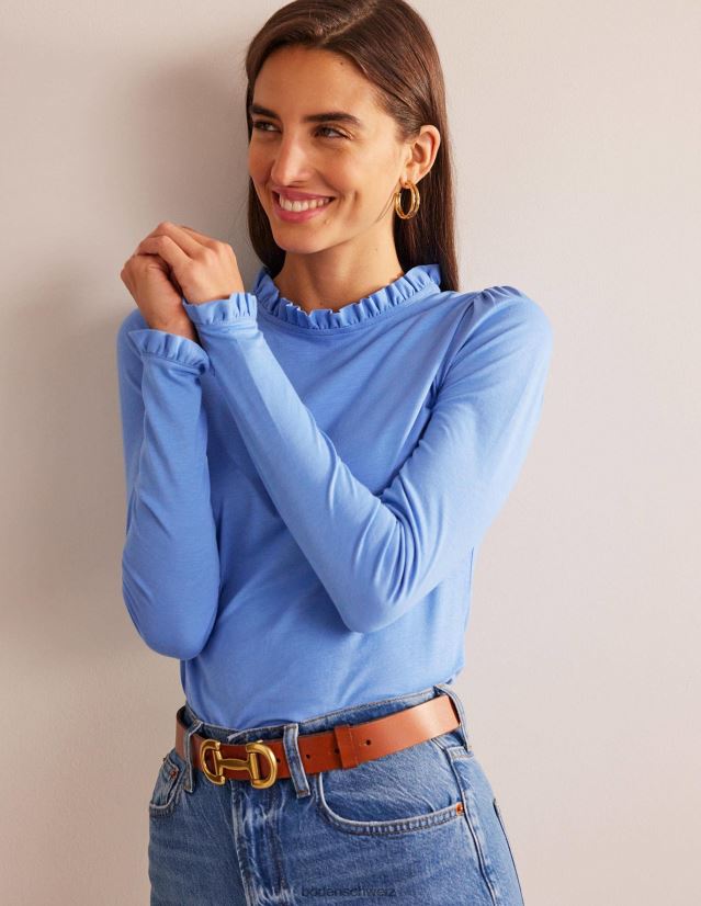 Boden Frauen Superweiches Oberteil mit Rüschendetail VH86PT113 Kleidung Yachthafen