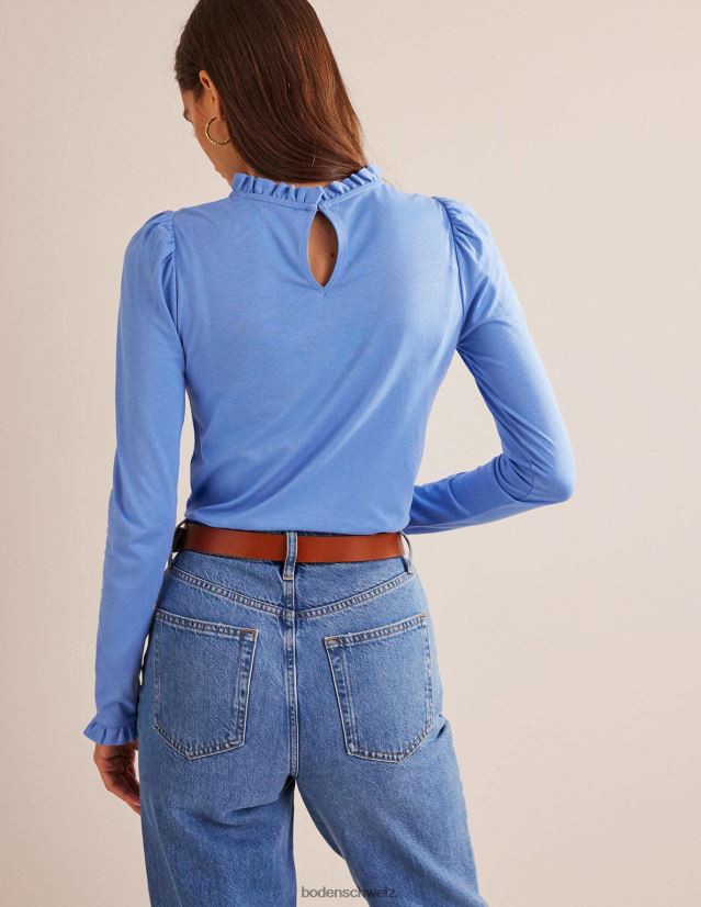 Boden Frauen Superweiches Oberteil mit Rüschendetail VH86PT113 Kleidung Yachthafen