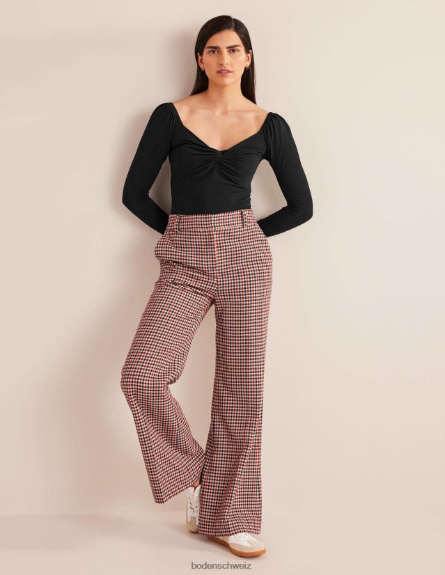 Boden Frauen Sweetheart-Jersey-Top VH86PT1598 Kleidung Schwarz