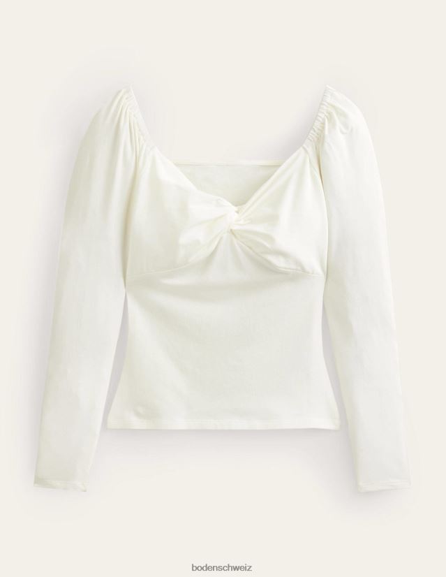Boden Frauen Sweetheart-Jersey-Top VH86PT2000 Kleidung Elfenbein