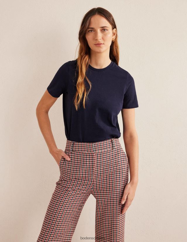 Boden Frauen T-Shirt aus Baumwolle mit Rundhalsausschnitt VH86PT177 Kleidung Marine