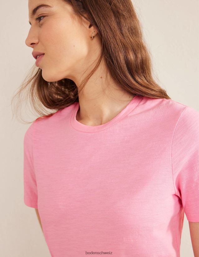Boden Frauen T-Shirt aus Baumwolle mit Rundhalsausschnitt VH86PT2016 Kleidung Cameo-Rosa