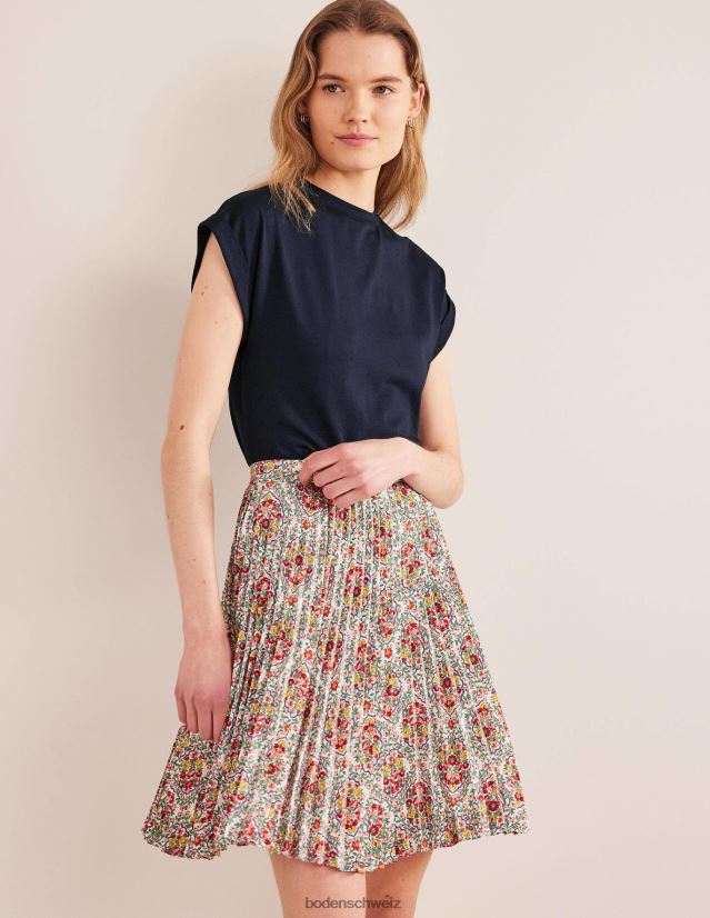 Boden Frauen T-Shirt zurückdrehen VH86PT1820 Kleidung Marine