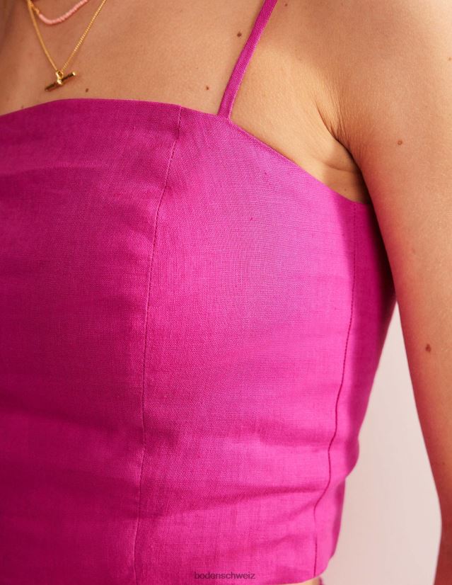 Boden Frauen Tailliertes Trägertop aus Leinen VH86PT1893 Kleidung rosaviolett