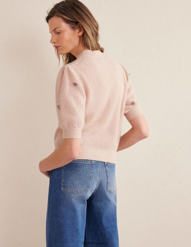 Boden Frauen Verziertes, flauschiges T-Shirt VH86PT1721 Kleidung Seil