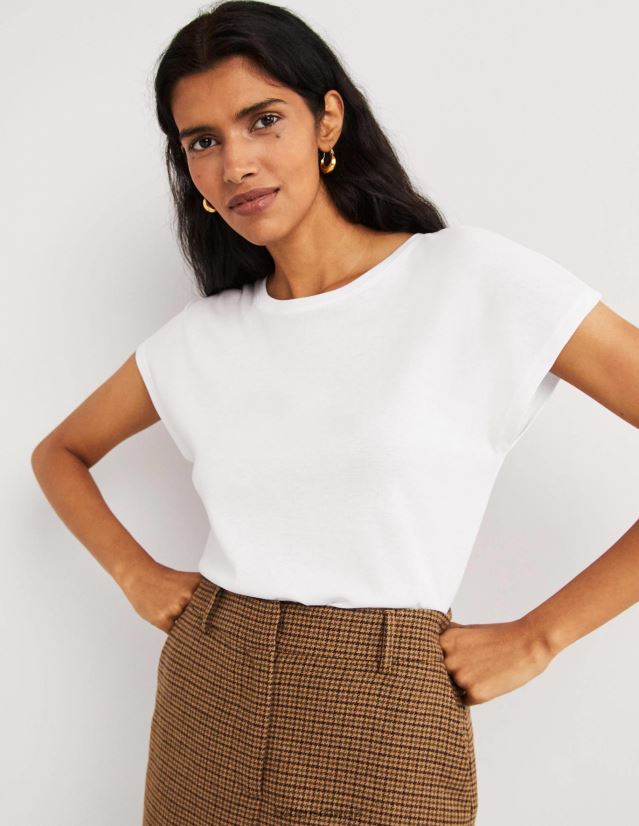 Boden Frauen Weiches, ärmelloses Oberteil VH86PT1925 Kleidung Weiß