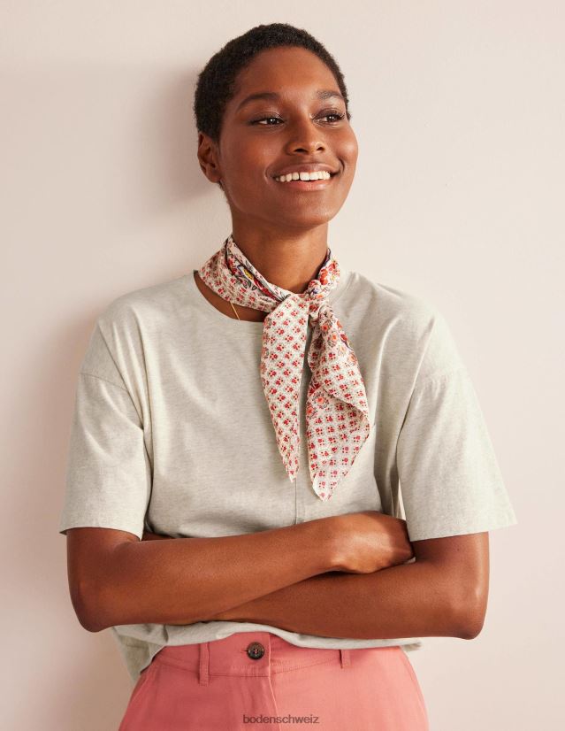 Boden Frauen Übergroßes, gewaschenes T-Shirt VH86PT1466 Kleidung Haferflocken