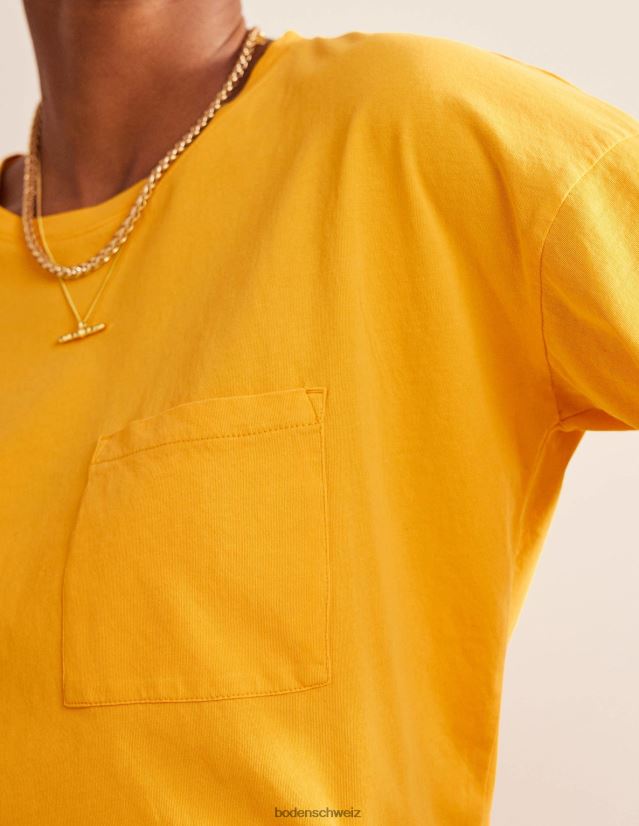 Boden Frauen Übergroßes, gewaschenes T-Shirt VH86PT1927 Kleidung französische Ringelblume