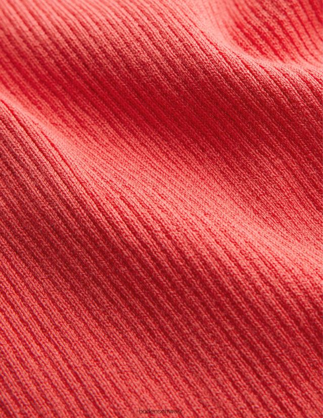 Boden Frauen gerippte Racer-Weste VH86PT1754 Kleidung Korallensonnenuntergang