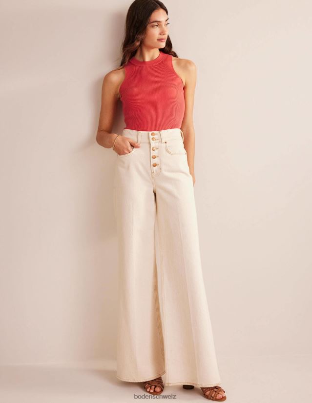 Boden Frauen gerippte Racer-Weste VH86PT1754 Kleidung Korallensonnenuntergang