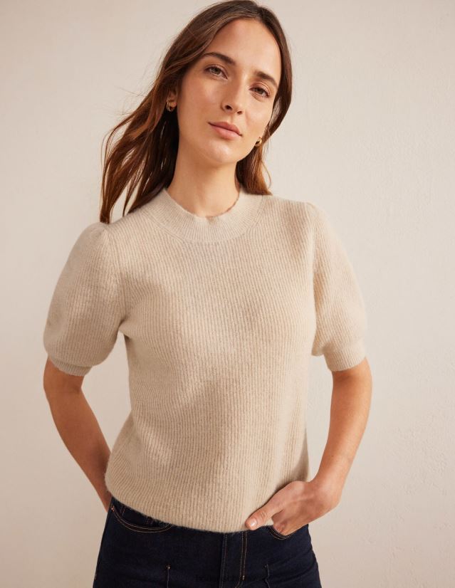 Boden Frauen geripptes, flauschiges Oberteil VH86PT1741 Kleidung Seil