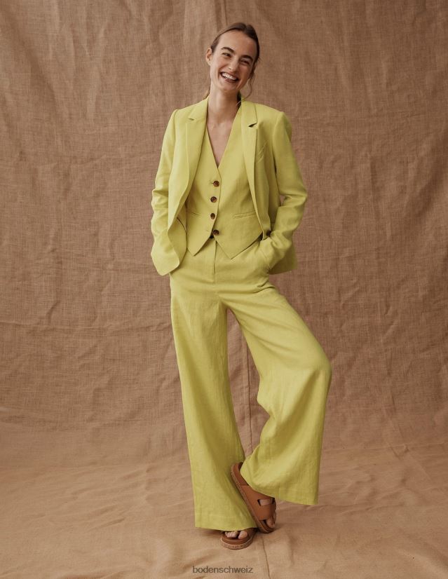 Boden Frauen maßgeschneiderte Leinenweste VH86PT2597 Kleidung Zitrusfrüchte