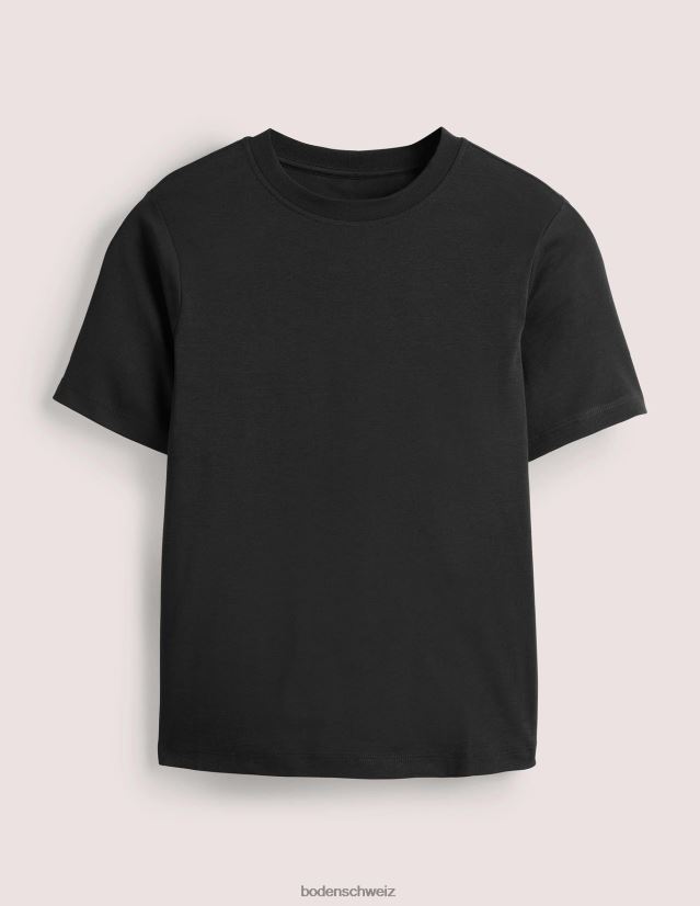 Boden Frauen perfektes Baumwoll-T-Shirt VH86PT1344 Kleidung Schwarz