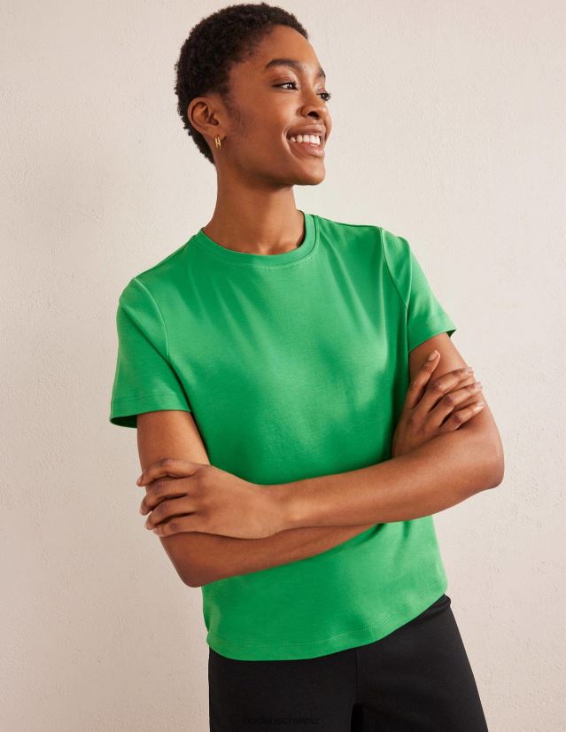 Boden Frauen perfektes Baumwoll-T-Shirt VH86PT1916 Kleidung grüne Biene