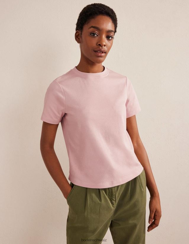 Boden Frauen perfektes Baumwoll-T-Shirt VH86PT1933 Kleidung Milchshake