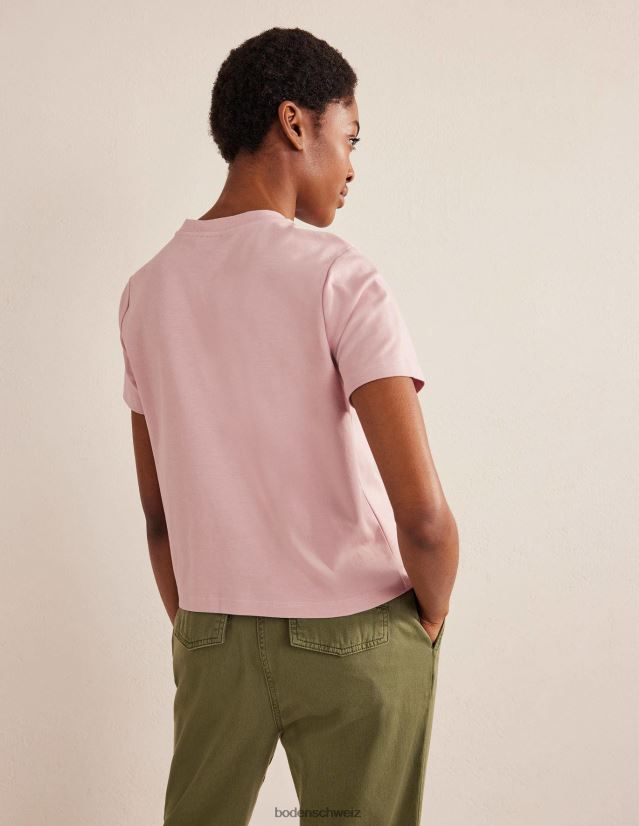 Boden Frauen perfektes Baumwoll-T-Shirt VH86PT1933 Kleidung Milchshake