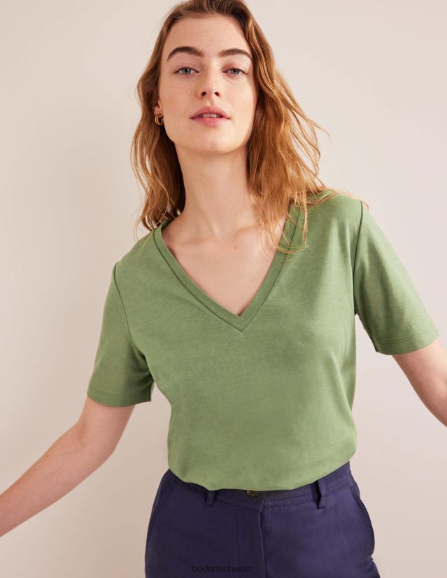 Boden Frauen perfektes T-Shirt mit V-Ausschnitt VH86PT2007 Kleidung Fichte