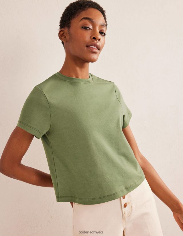 Boden Frauen perfektes, kurz geschnittenes T-Shirt aus Baumwolle VH86PT1973 Kleidung Fichte