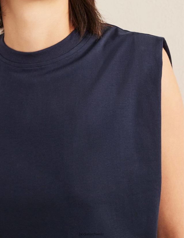 Boden Frauen perfektes ärmelloses Baumwolloberteil VH86PT182 Kleidung Marine
