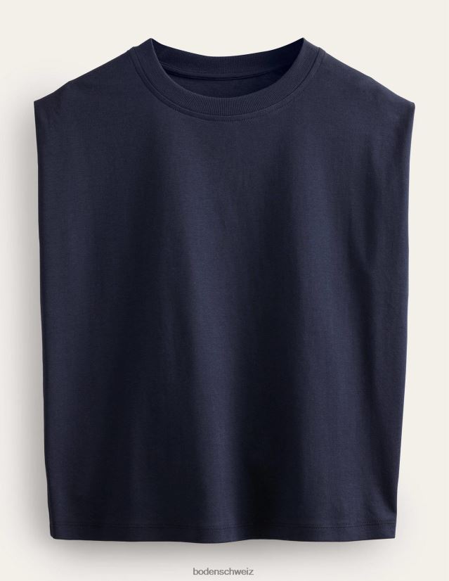 Boden Frauen perfektes ärmelloses Baumwolloberteil VH86PT182 Kleidung Marine
