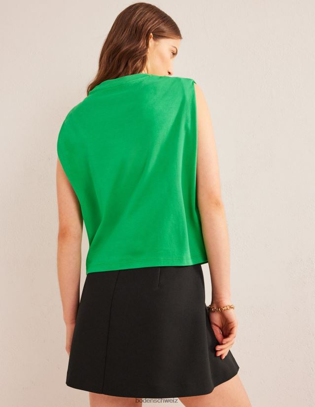 Boden Frauen perfektes ärmelloses Baumwolloberteil VH86PT2585 Kleidung grüne Biene