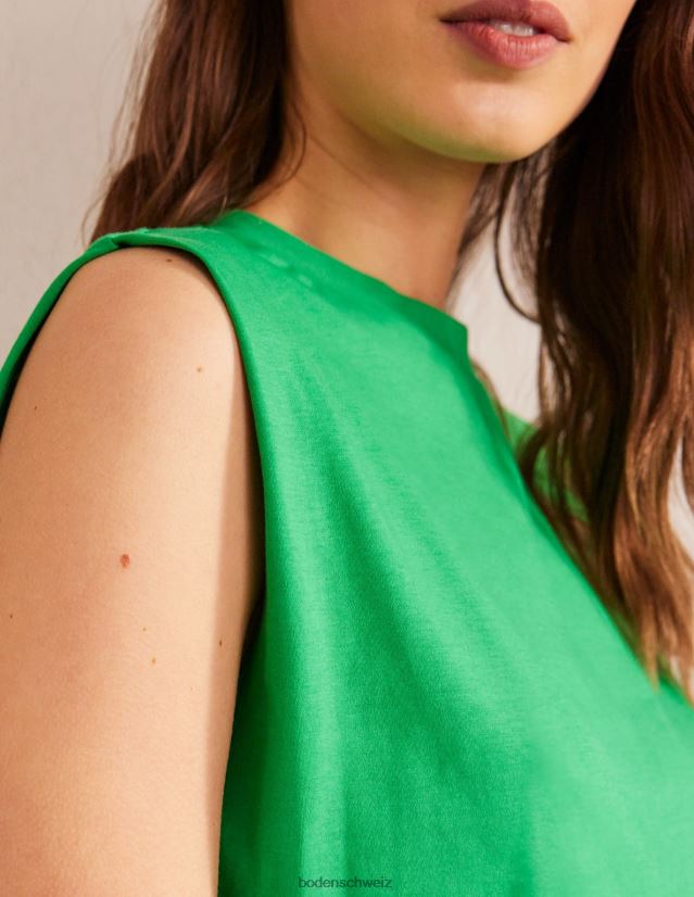 Boden Frauen perfektes ärmelloses Baumwolloberteil VH86PT2585 Kleidung grüne Biene